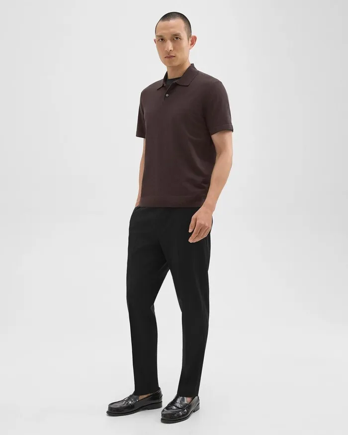 Men Theory Sweaters Cardigans Goris Polo Shirt In Light Bilen Hickory