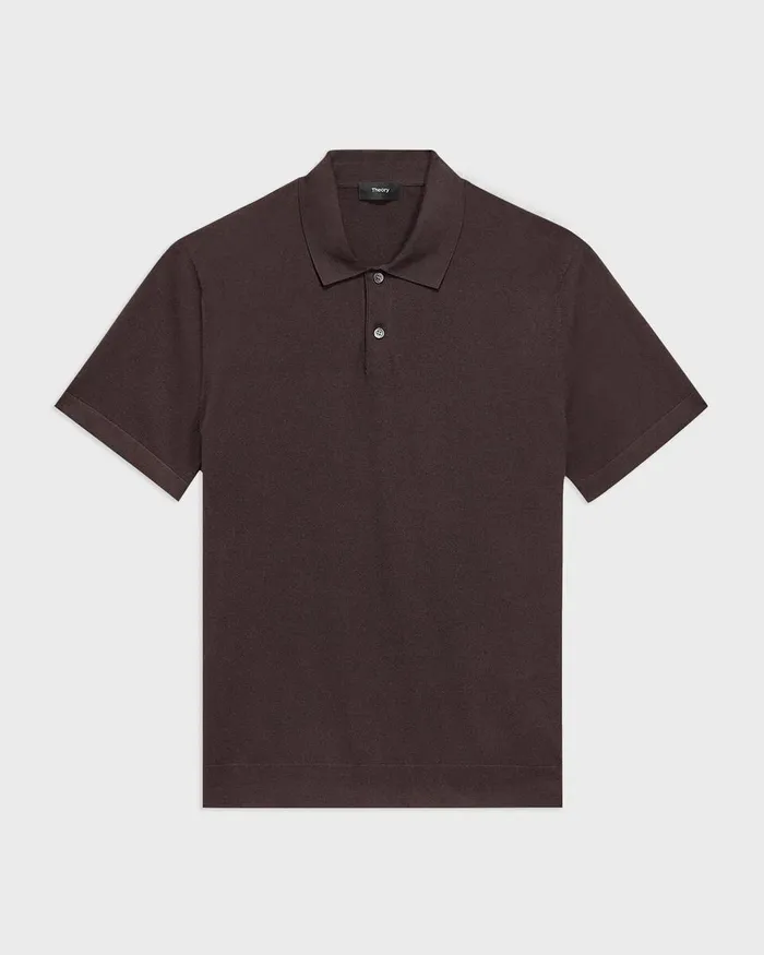 Men Theory Sweaters Cardigans Goris Polo Shirt In Light Bilen Hickory