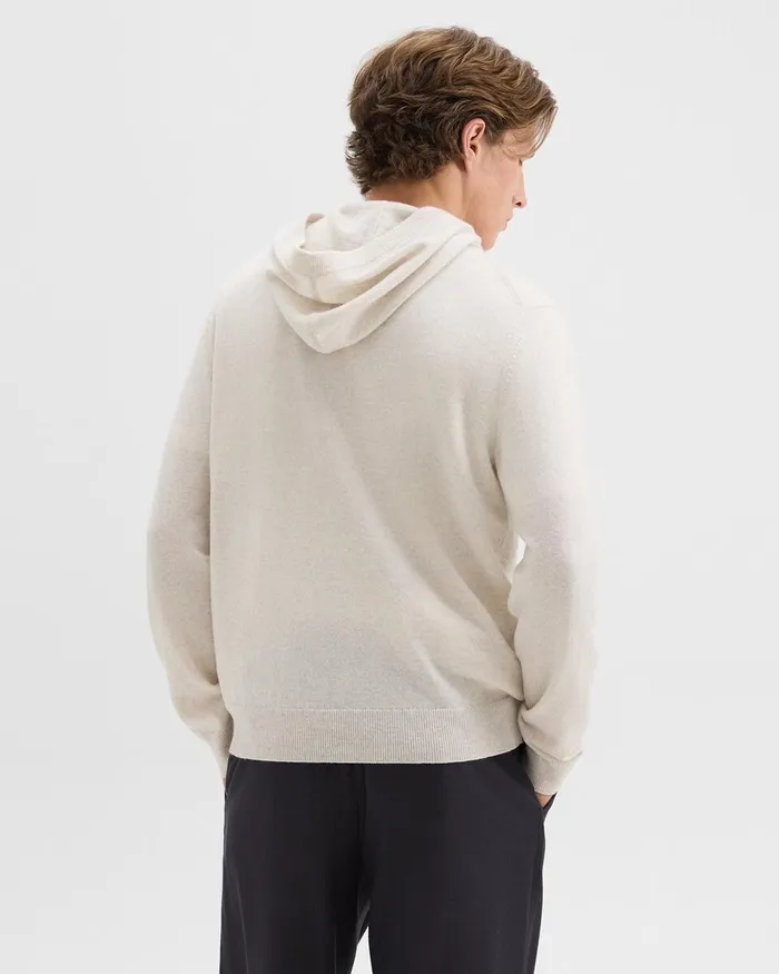 Men Theory Sweaters Cardigans Hilles Hoodie In Cashmere Natural Melange