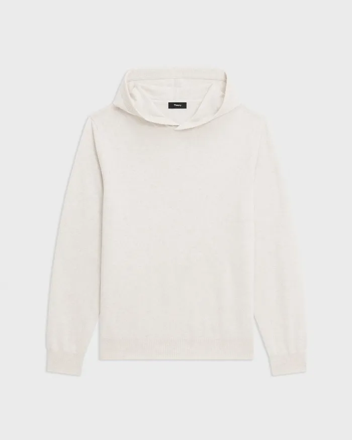 Men Theory Sweaters Cardigans Hilles Hoodie In Cashmere Natural Melange