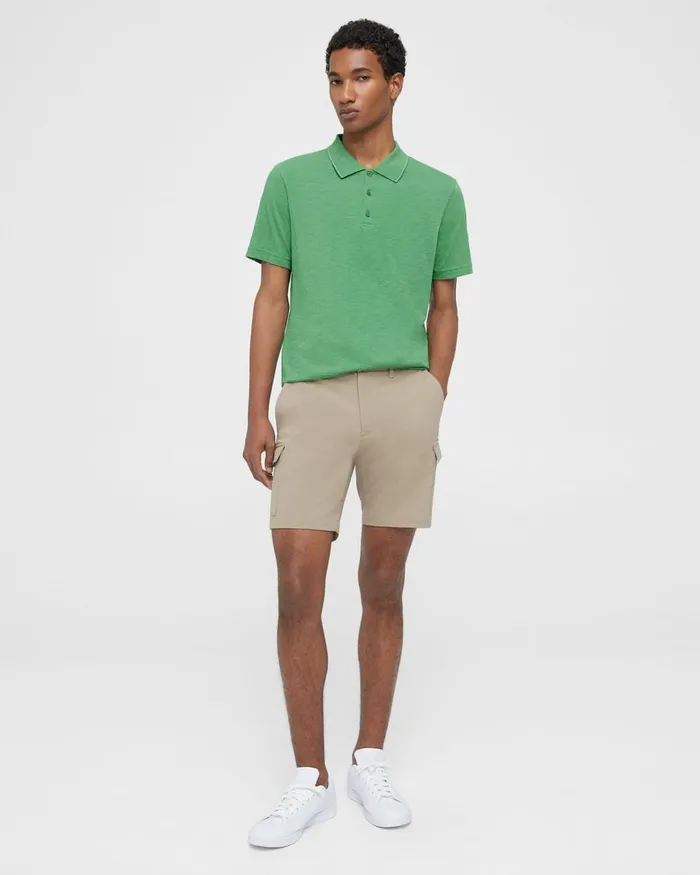 Men Theory TShirts Polos Bron Polo Shirt In Slub Cotton Jade Green