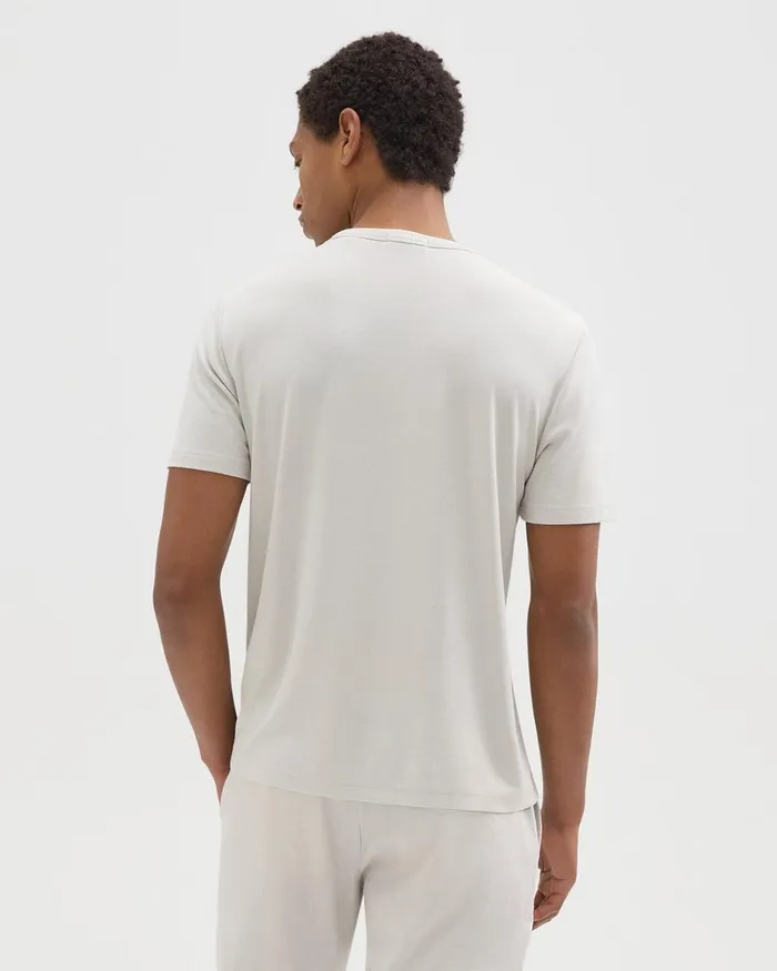 Men Theory TShirts Polos Essential Tee In Anemone Modal Jersey Limestone