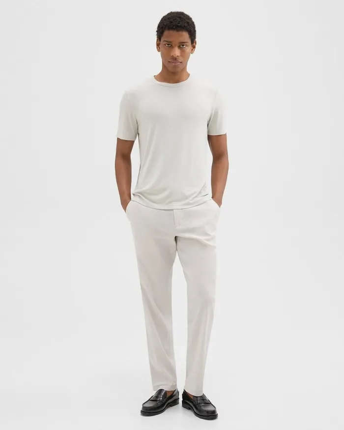 Men Theory TShirts Polos Essential Tee In Anemone Modal Jersey Limestone
