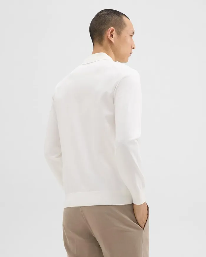 Men Theory TShirts Polos Goris LongSleeve Polo Shirt In Light Bilen White