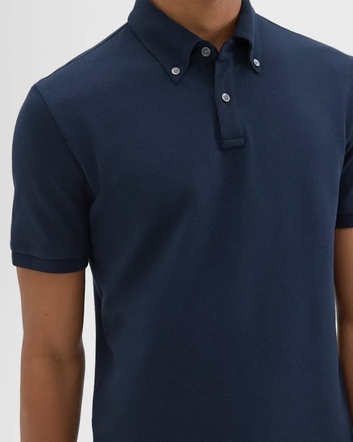 Men Theory TShirts Polos Tailored Polo Shirt In Function Piqueacute Baltic