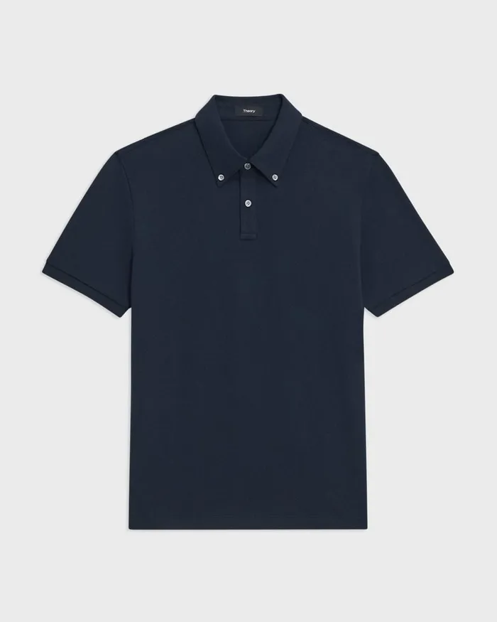Men Theory TShirts Polos Tailored Polo Shirt In Function Piqueacute Baltic