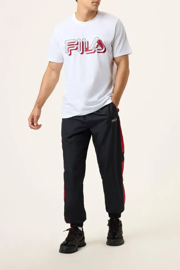 Men Tops and TShirts Fila Short Sleeve Graphic Tee 105 Whitehighriserio Redblack Men Tops and TShirts Fila Short Sleeve Graphic Tee 105 Whitehighriserio Redblack