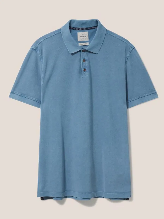 Men Utility Polo Chambray Blue White Stuff Polo Shirts Men Utility Polo Chambray Blue White Stuff Polo Shirts