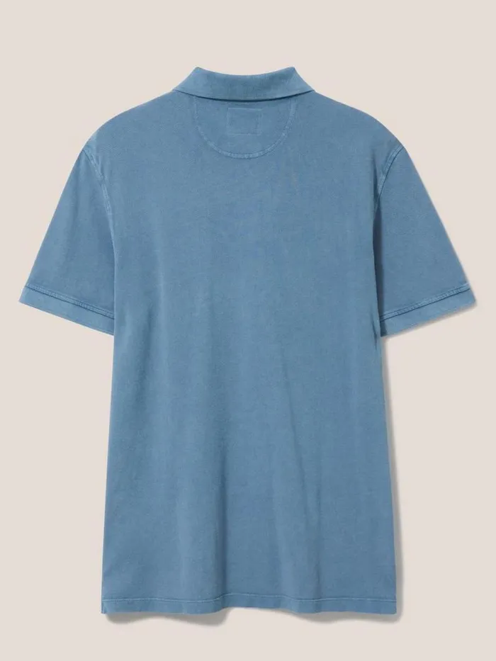 Men Utility Polo Chambray Blue White Stuff Polo Shirts Men Utility Polo Chambray Blue White Stuff Polo Shirts