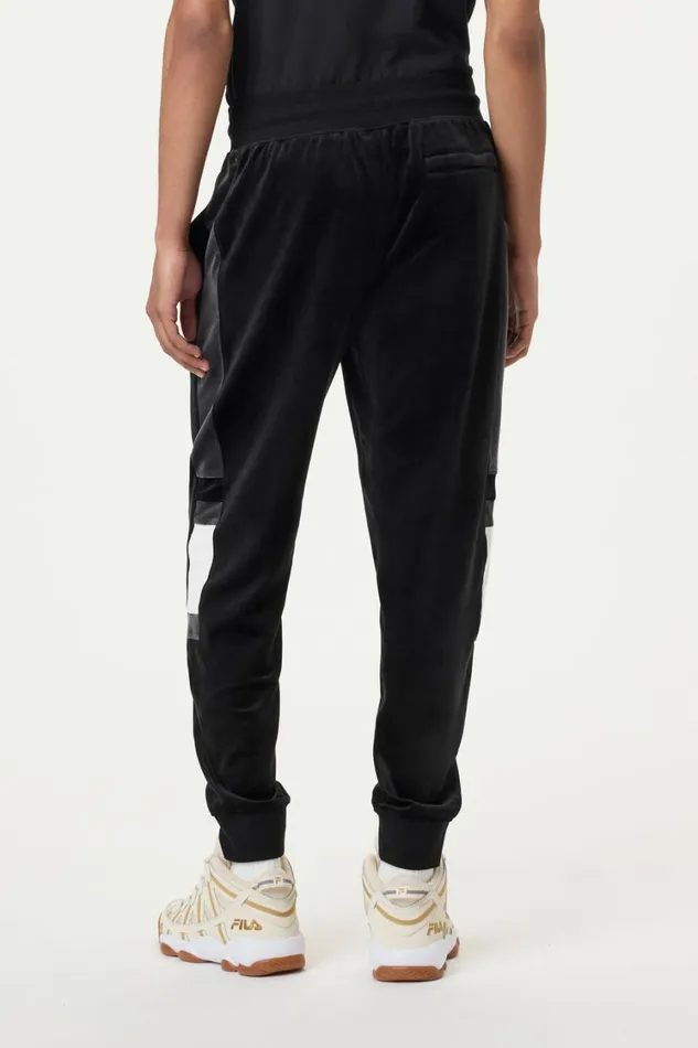 Men Velour Sets Fila Smart Retro Velour Block Track Pants 985 Blackgardeniaasphalt