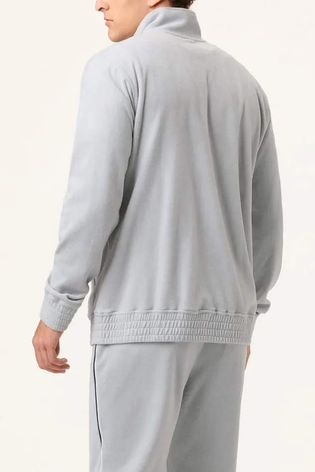 Men Velour Sets Fila Velour Track Jacket 068 Highrisefila Navywhite