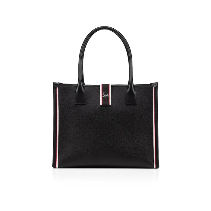 MenWomen Nastroloubi L Tote Bag 8211 Grained Calf Leather 8211 Black Christian Louboutin Totes