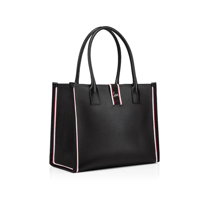 MenWomen Nastroloubi L Tote Bag 8211 Grained Calf Leather 8211 Black Christian Louboutin Totes