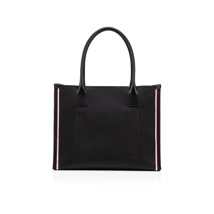 MenWomen Nastroloubi L Tote Bag 8211 Grained Calf Leather 8211 Black Christian Louboutin Totes