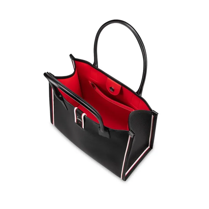 MenWomen Nastroloubi L Tote Bag 8211 Grained Calf Leather 8211 Black Christian Louboutin Totes