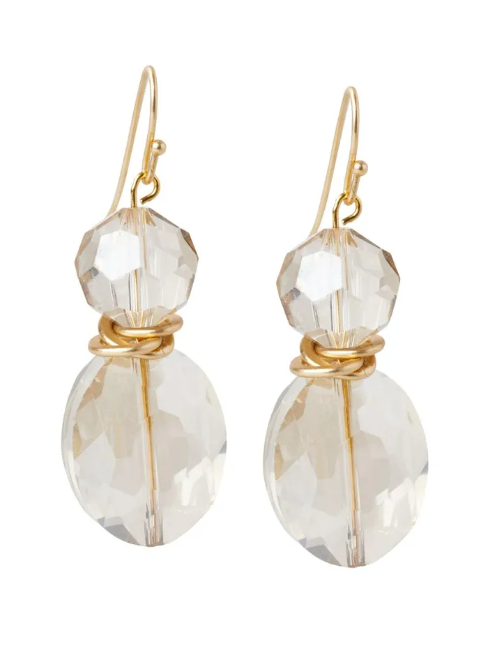 Misook Champagne Crystal Stack Earrings Women Earrings