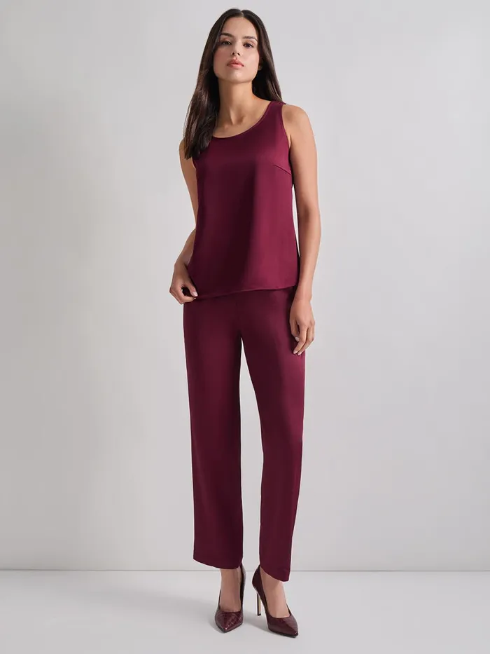 Misook Classic Crepe De Chine Tank Top Women Tops and Tees Misook Classic Crepe De Chine Tank Top Women Tops and Tees