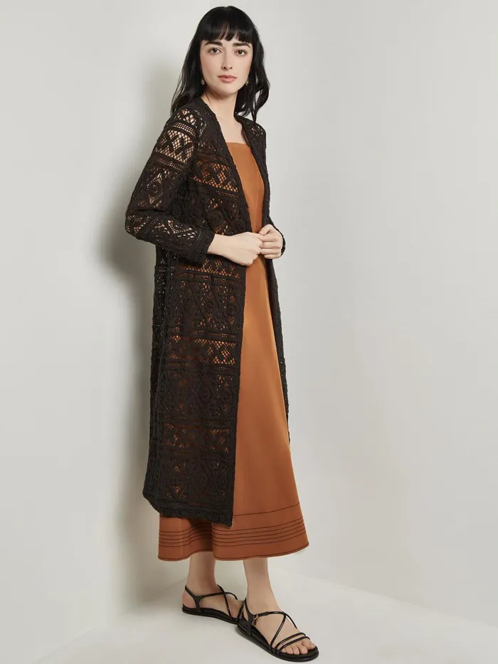 Misook Heritage Fit Duster 8211 Crochet Cotton Women Jackets and Coats Misook Heritage Fit Duster 8211 Crochet Cotton Women Jackets and Coats