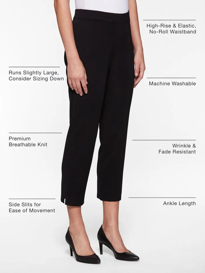 Misook Knit Ankle Pant Women Pants and Shorts