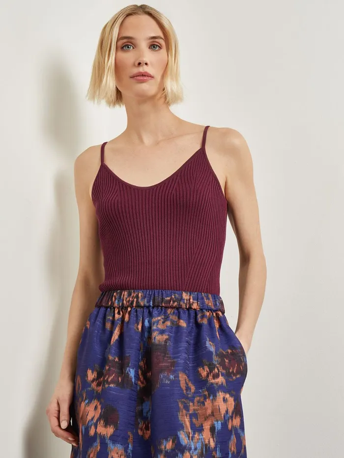 Misook Modern Fit Convertible Ribbed Soft Knit Top Women Tops and Tees