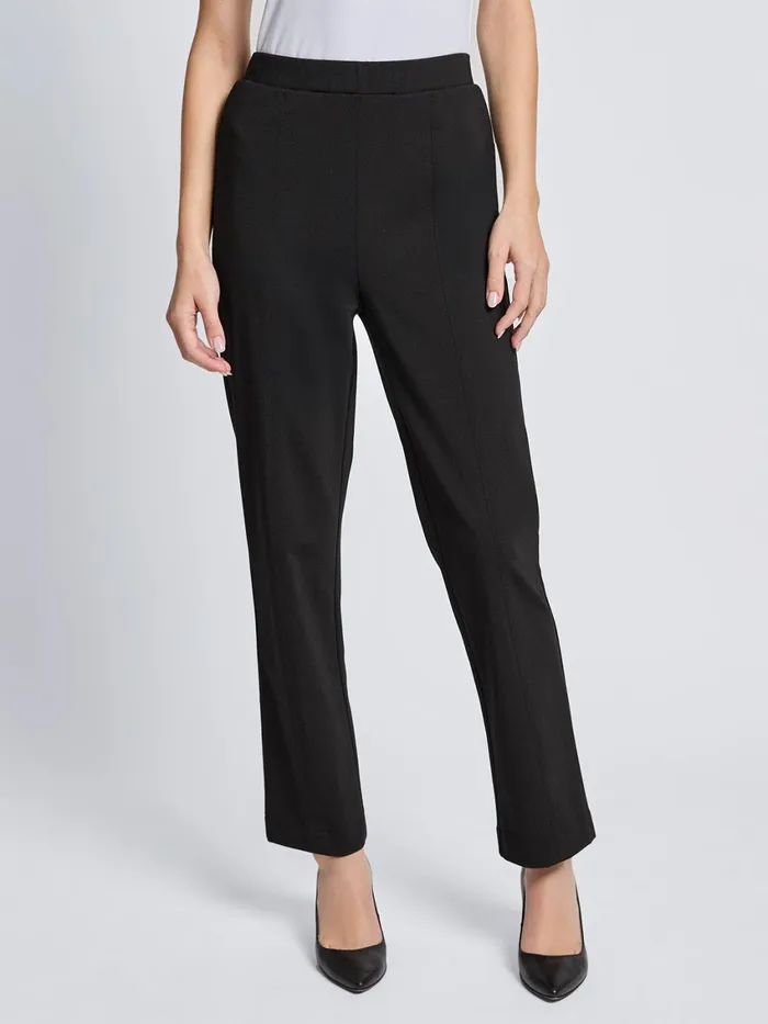 Misook Ponte Straight Leg Pant Women Pants and Shorts