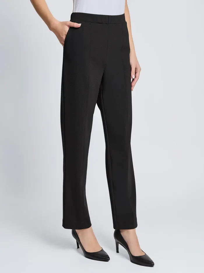 Misook Ponte Straight Leg Pant Women Pants and Shorts