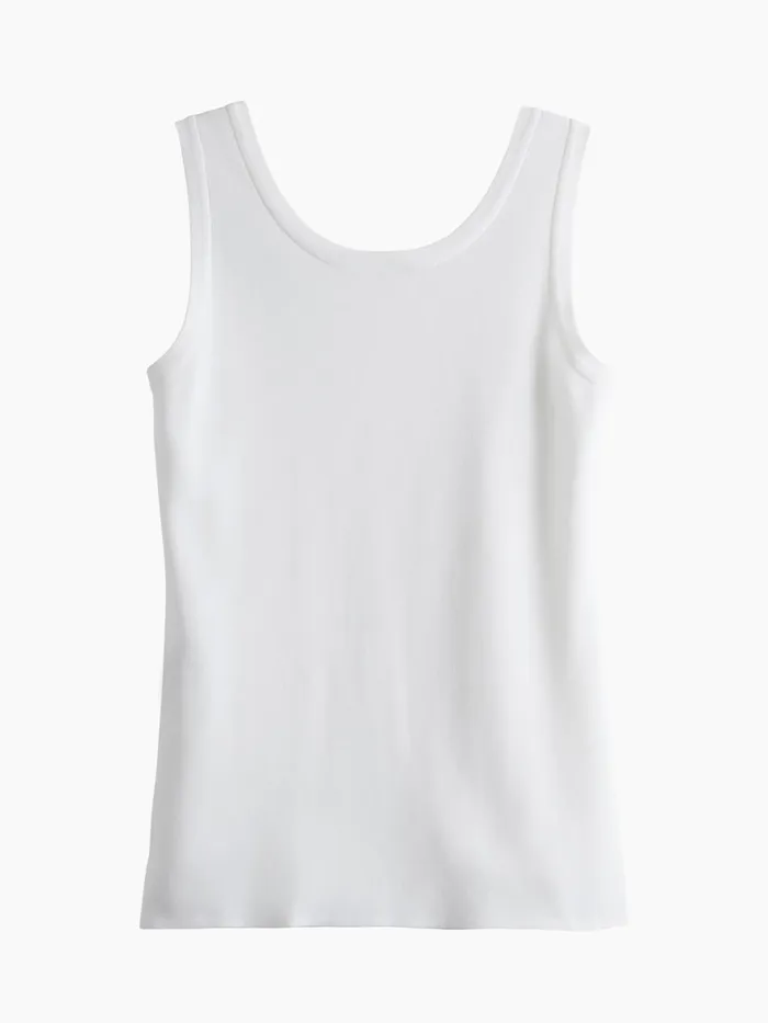 Misook Scoop Neck Tank Top 8211 White Sleeveless Top Misook Women Tops and Tees