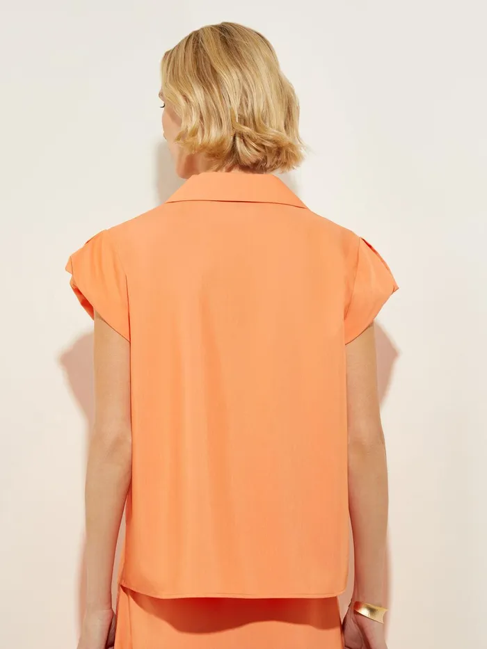 Misook Short PuffSleeve Poplin Blouse Women Tops and Tees Misook Short PuffSleeve Poplin Blouse Women Tops and Tees