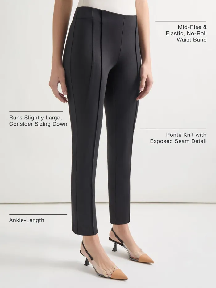 Misook SlimFit Anklelength Ponte Pant Women Pants and Shorts