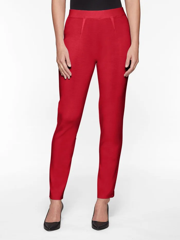 Misook Slim Leg Knit Pant Women Pants and Shorts