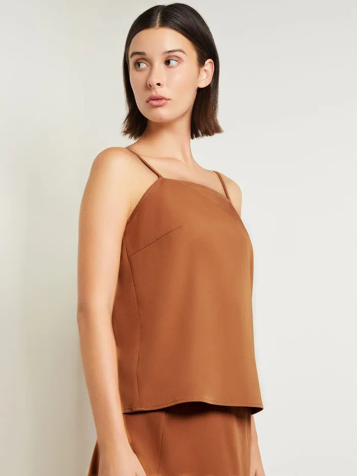 Misook Square Neck Cami 8211 Woven Twill Women Tops and Tees
