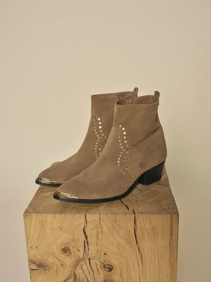 MMAmos Suede Trock Boot Dark Beige Shoes MOS MOSH Women