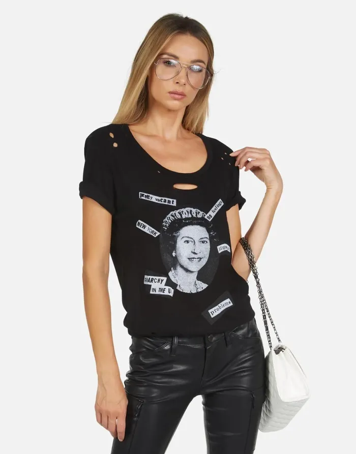 Myra X Sex Pistols Black Women039s Lauren Moshi Short Sleeve