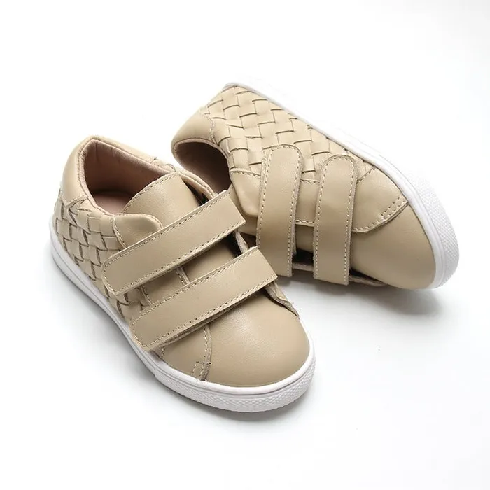 Nisolo Baby Toddler and Kids Shoes Women Woven Sneaker Bone Bone