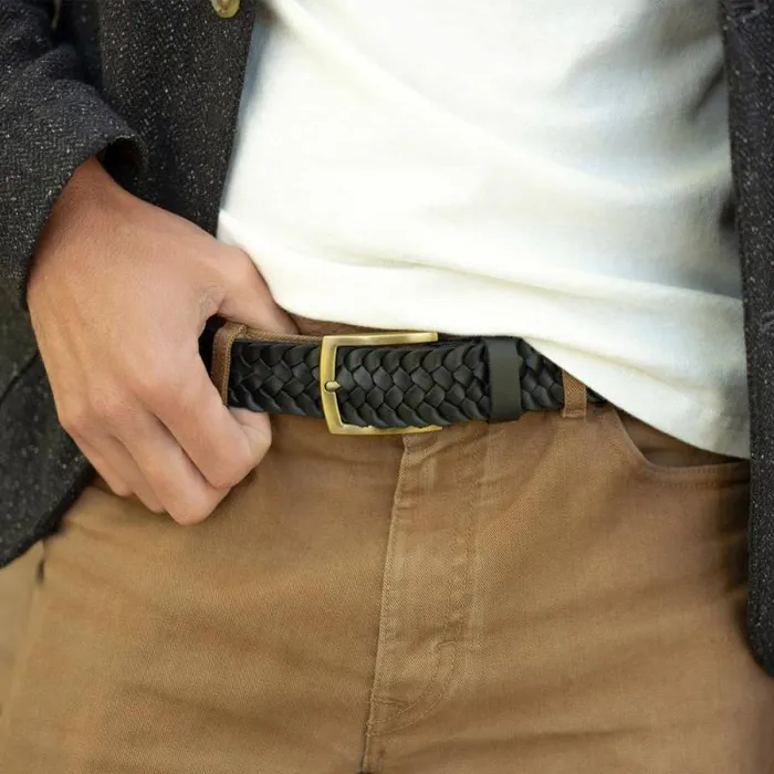 Nisolo Belts Men Teyo Belt Black Nisolo Belts Men Teyo Belt Black