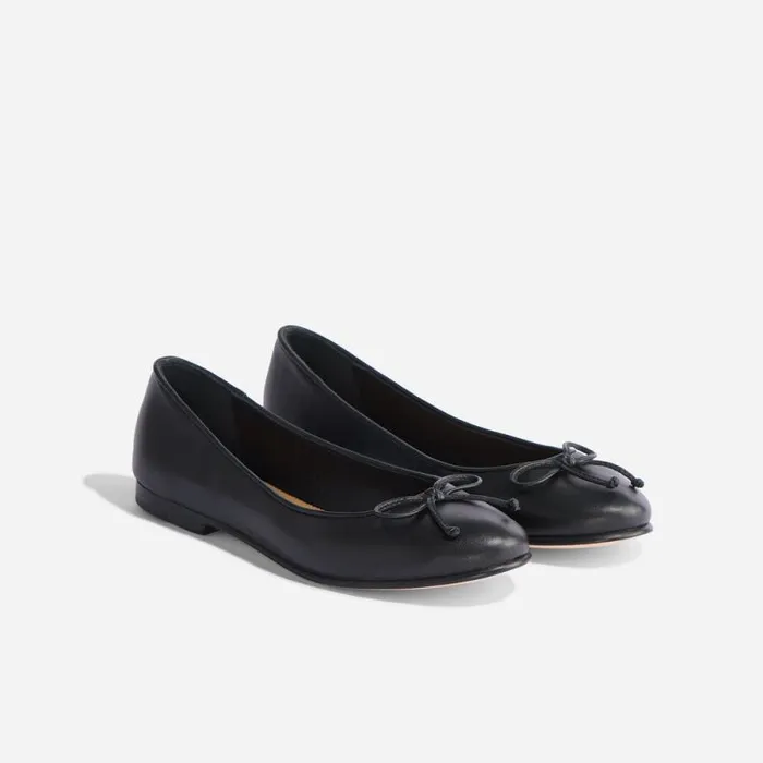 Nisolo Flats and Slip Ons Women Bea GoTo Ballet Flat Black