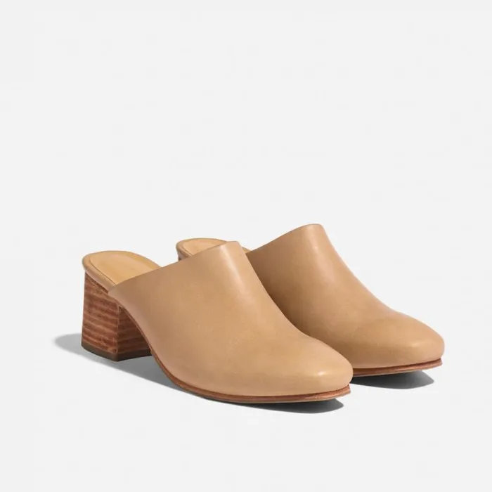 Nisolo Heels Women AllDay Heeled Mule Almond