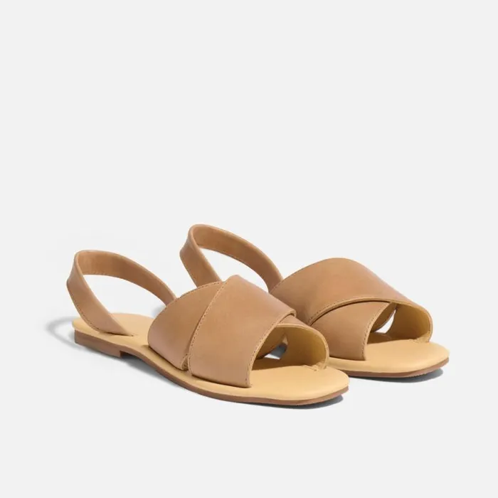 Nisolo Sandals Women AllDay Cross Strap Sandal Almond
