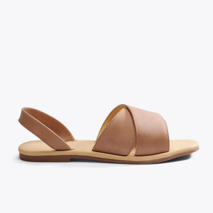 Nisolo Sandals Women AllDay Cross Strap Sandal Almond