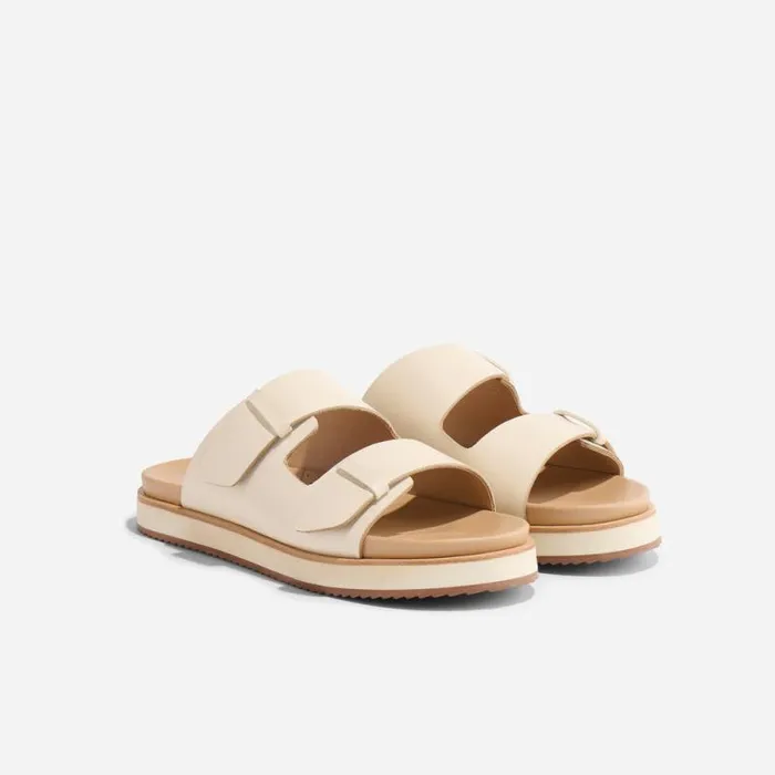 Nisolo Sandals Women Ella Flatform Slide Bone