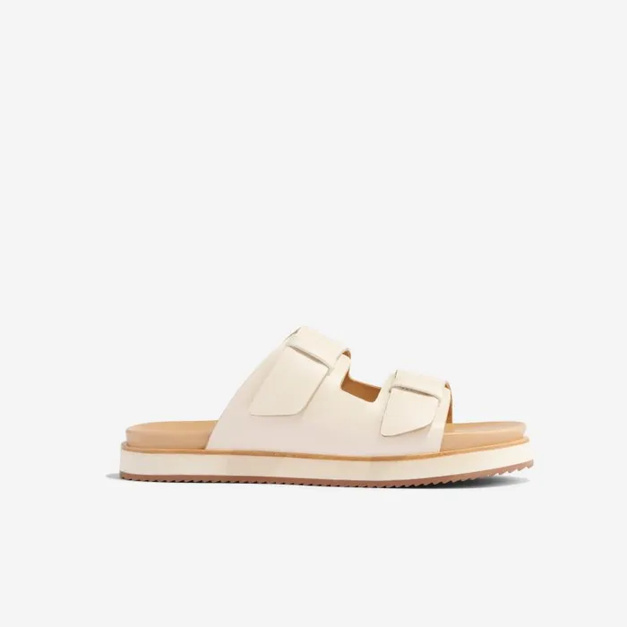 Nisolo Sandals Women Ella Flatform Slide Bone Nisolo Sandals Women Ella Flatform Slide Bone