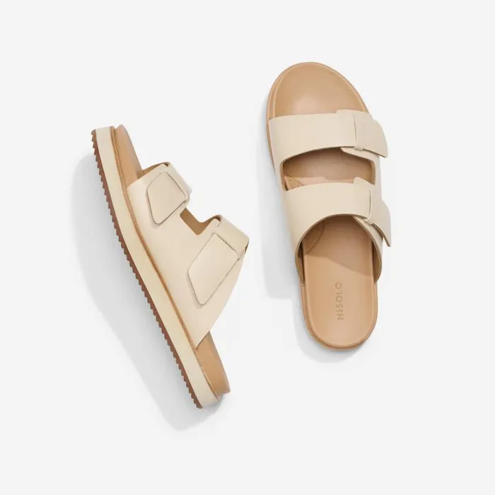 Nisolo Sandals Women Ella Flatform Slide Bone Nisolo Sandals Women Ella Flatform Slide Bone