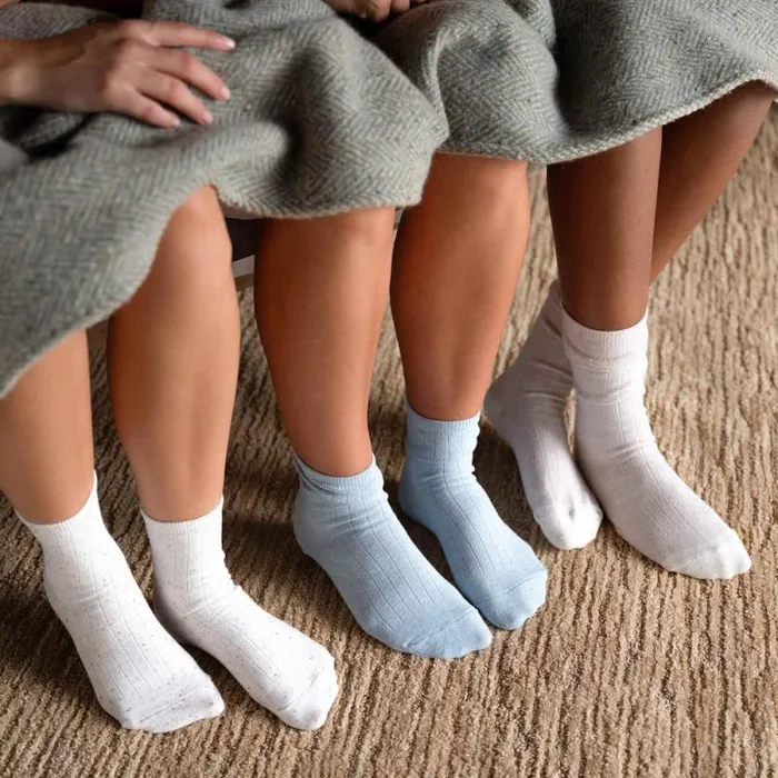 Nisolo Socks Men Cotton Mid Sock Ivory Multicolor Marl Nisolo Socks Men Cotton Mid Sock Ivory Multicolor Marl