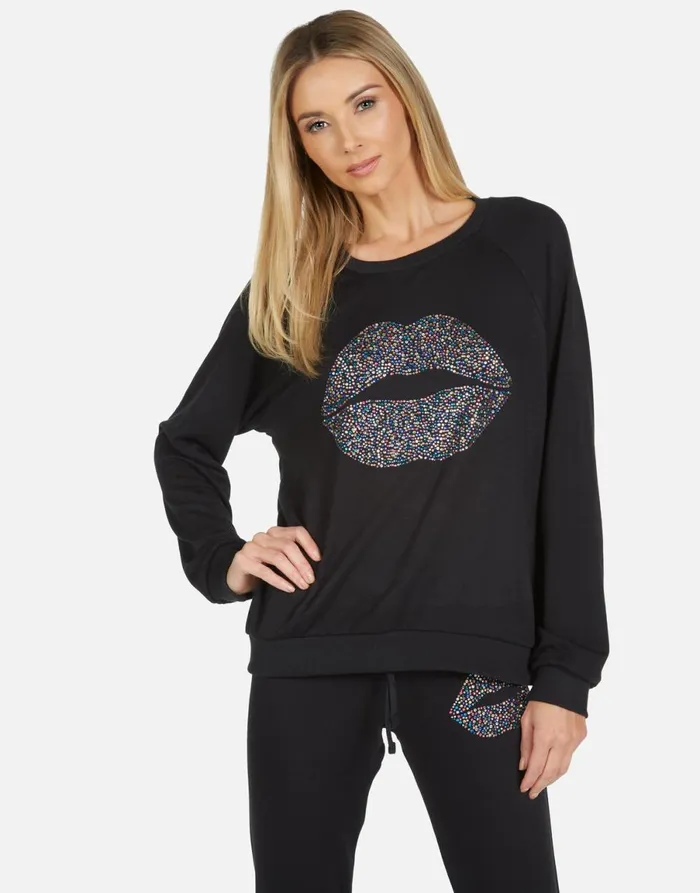 Noleta Sprinkle Lip Black Women039s Lauren Moshi Long Sleeve