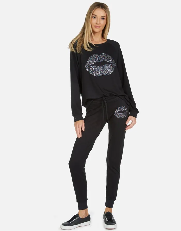 Noleta Sprinkle Lip Black Women039s Lauren Moshi Long Sleeve