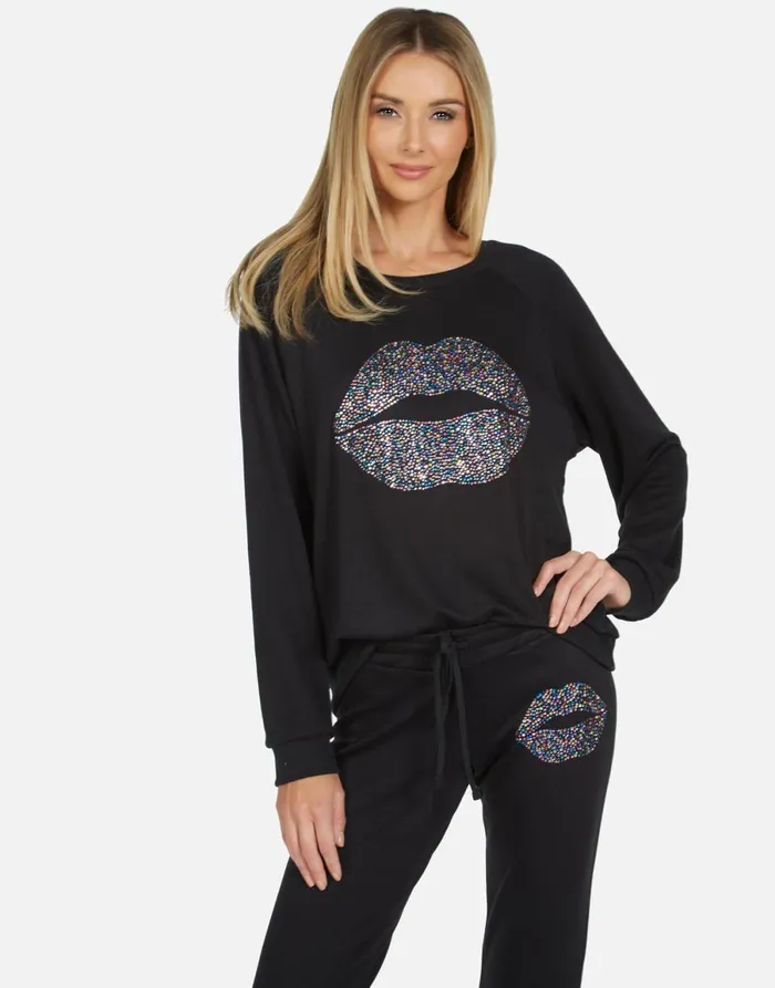 Noleta Sprinkle Lip Black Women039s Lauren Moshi Long Sleeve