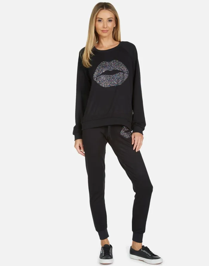 Noleta Sprinkle Lip Black Women039s Lauren Moshi Long Sleeve