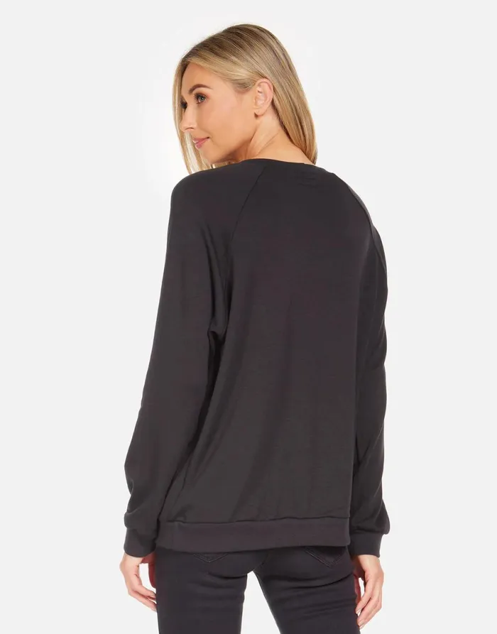 Noleta X Def Leppard Pyromania Onyx Women039s Lauren Moshi Long Sleeve
