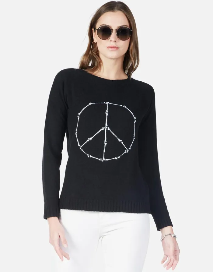 North Peace Bones Black Women039s Lauren Moshi Sweaters and Knits
