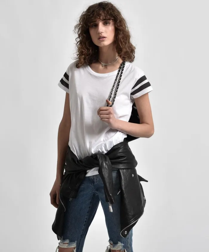 One Teaspoon Basic Tees LE HUNT ONE TEE WHITE 8211 Women